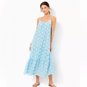 Lilly Pulitzer Amerie Embroidered Midi Dress‎ Size Small